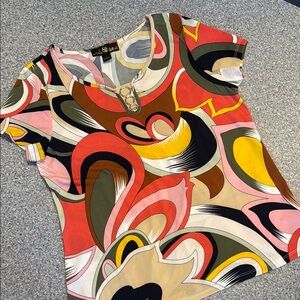 Colorful Abstract Women's Top